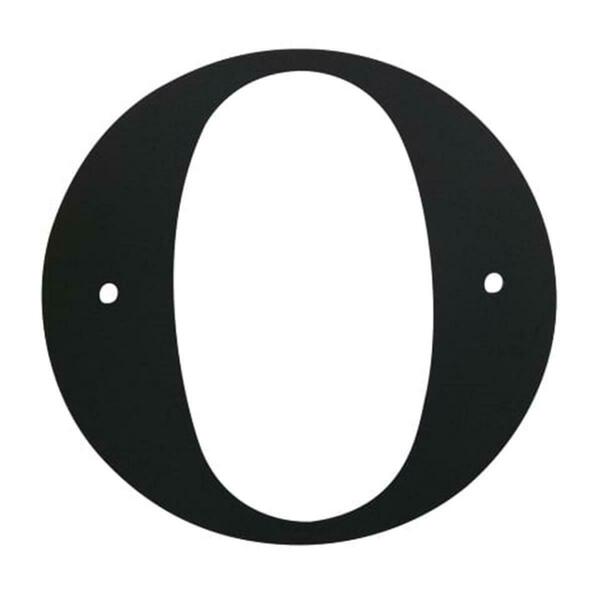 Village Wrought Iron House Plaque Letter O - Black LET-O